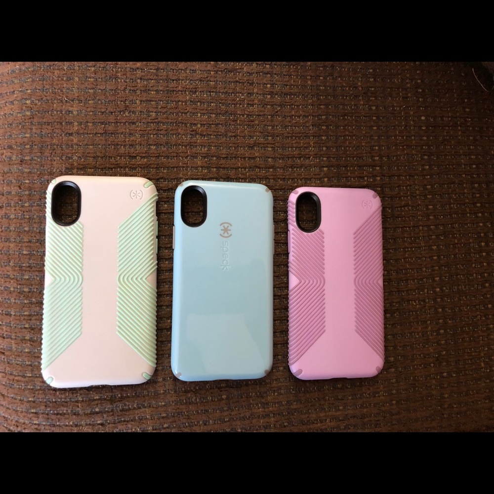 IPhone X Speck Presidio Grip & Candyshell cases